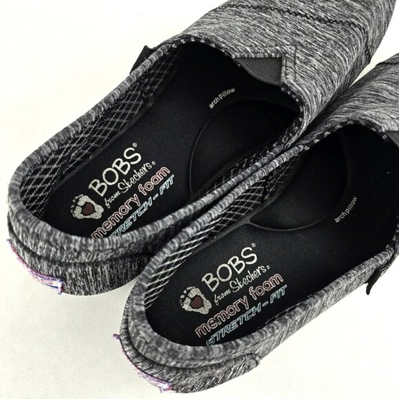 BOBS Skechers Women's Express Yourself Flats Slip On Shoes Heathered Grey Size 8 - Picture 10 of 15
